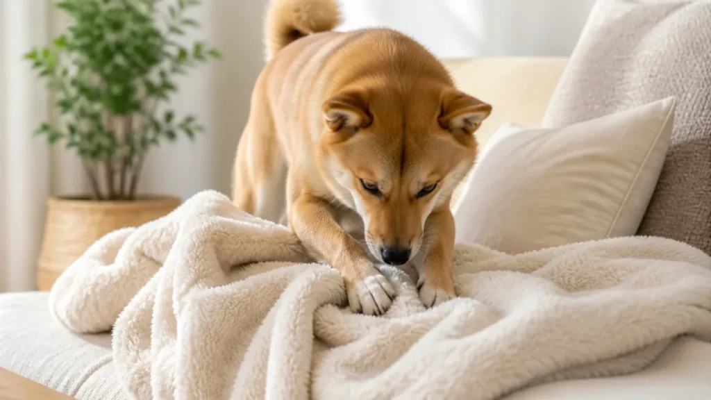 穴を掘る犬の心理は6つ｜庭・布団・ソファを掘る理由とやめさせ方も解説のアイキャッチ画像