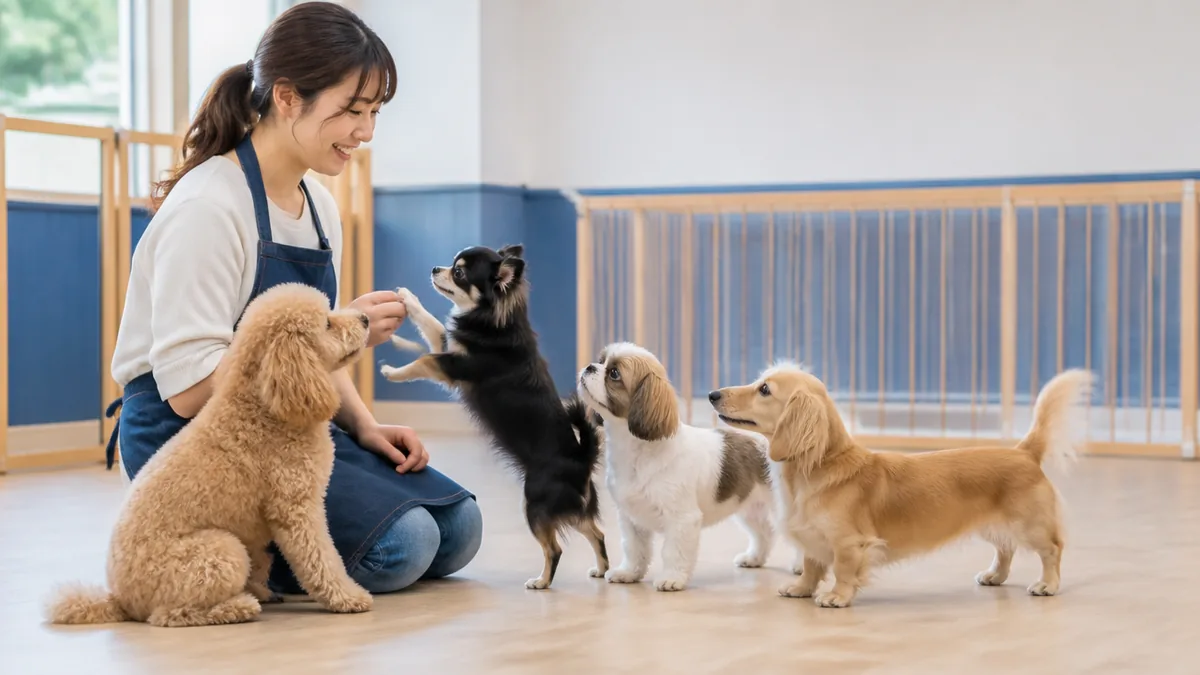 ペット保育園とは?犬の幼稚園やデイケアとの違いを整理しようの解説画像