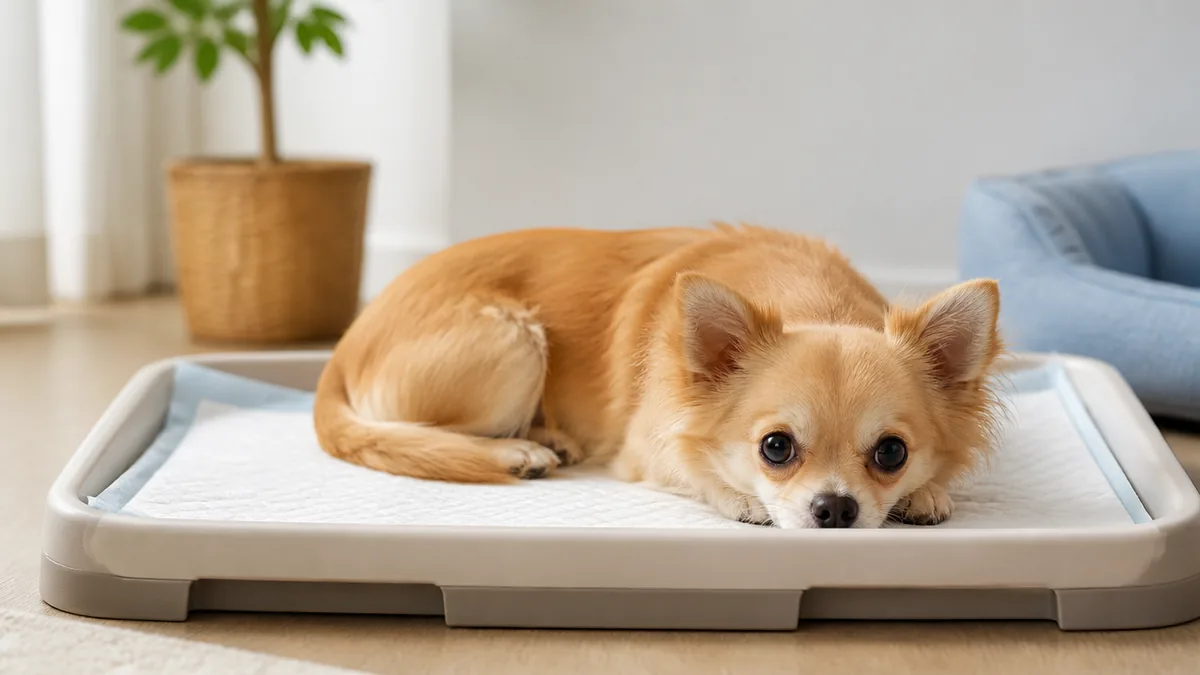 トイレで寝る犬が発しているサインとは？叱る前に知りたいことの解説画像