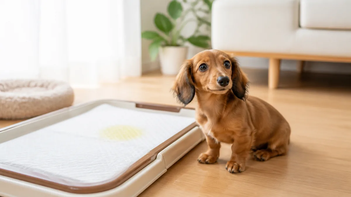 犬がトイレをはみ出す原因は6つ｜今日からできる対策とトレー選びのコツも解説のアイキャッチ画像