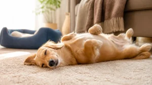 犬が仰向けで寝るのは安心の証｜へそ天の6つの理由と注意したい寝相も解説のアイキャッチ画像