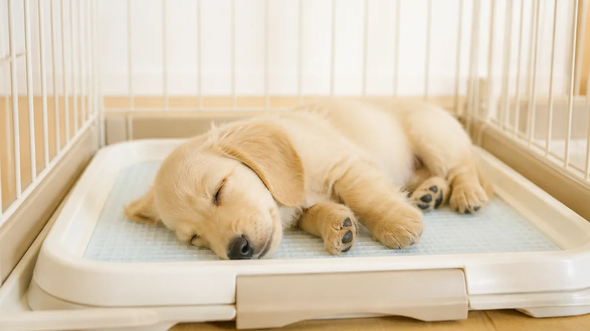 月齢・時期で変わる？子犬の寝る場所のリアルの解説画像