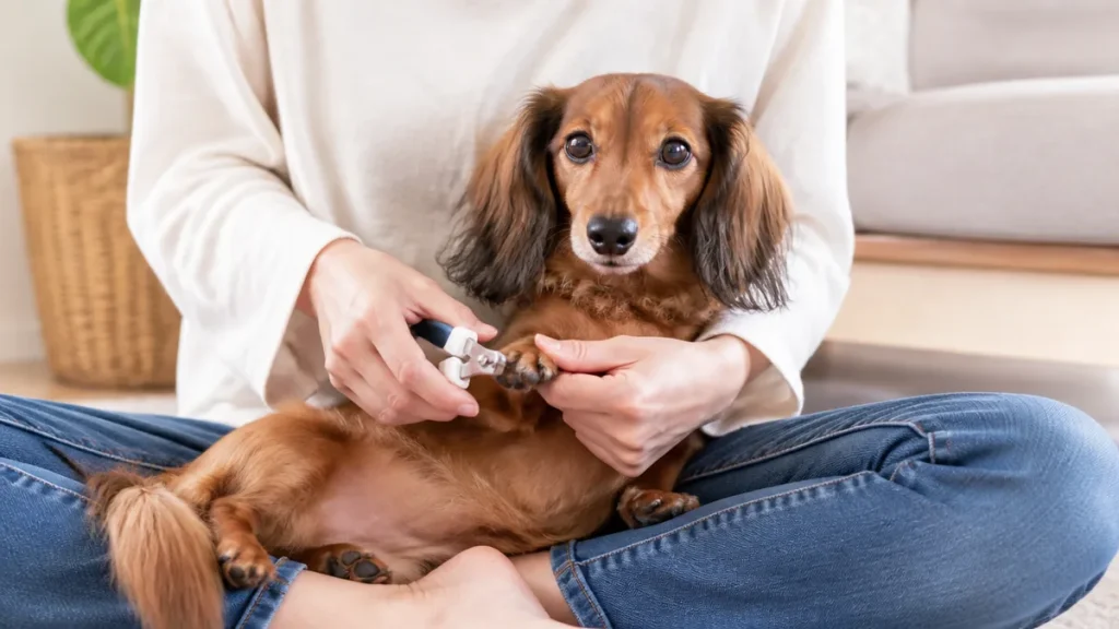 嫌がる犬の爪切りは順番が9割｜暴れる原因5つと一人でできる慣らし方を解説のアイキャッチ画像