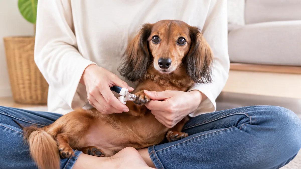嫌がる犬の爪切りは順番が9割｜暴れる原因5つと一人でできる慣らし方を解説のアイキャッチ画像