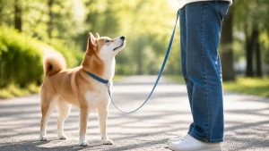犬が他人を見つめてくるのは警戒だけじゃない｜7つの理由と散歩中の正しい対応を解説のアイキャッチ画像