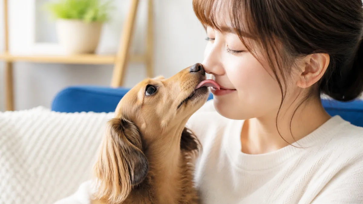 犬が口を舐めてくる理由は6つ｜愛情・甘え・本能のサインの解説画像