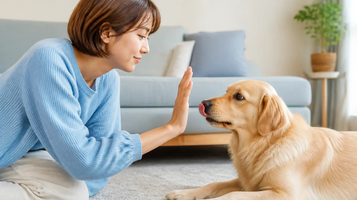 口を舐めてくるのを穏やかにやめさせる方法の解説画像