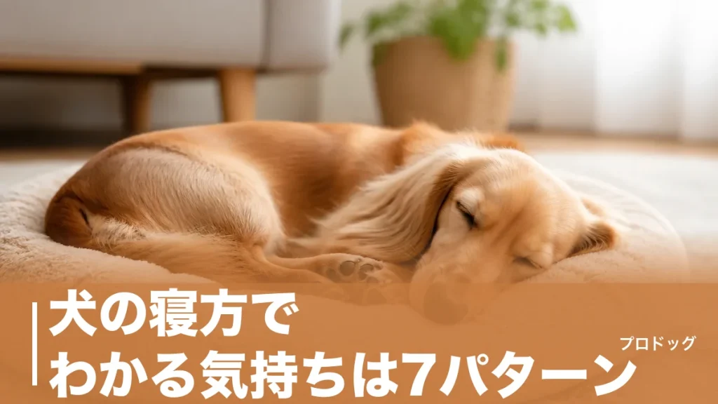 犬の寝方でわかる気持ちは7パターン｜丸まる・へそ天・横向きの本音と健康サインも解説のアイキャッチ画像
