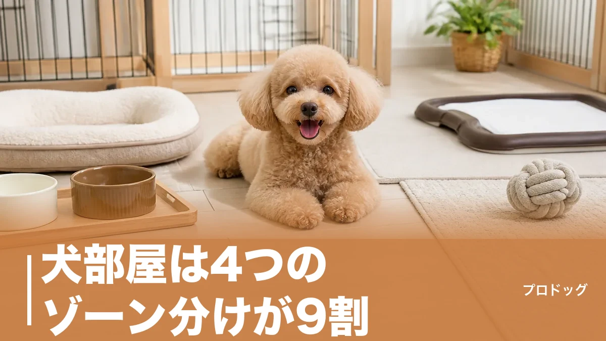 犬部屋は4つのゾーン分けが9割｜快適な作り方とレイアウト・費用相場まで解説のアイキャッチ画像