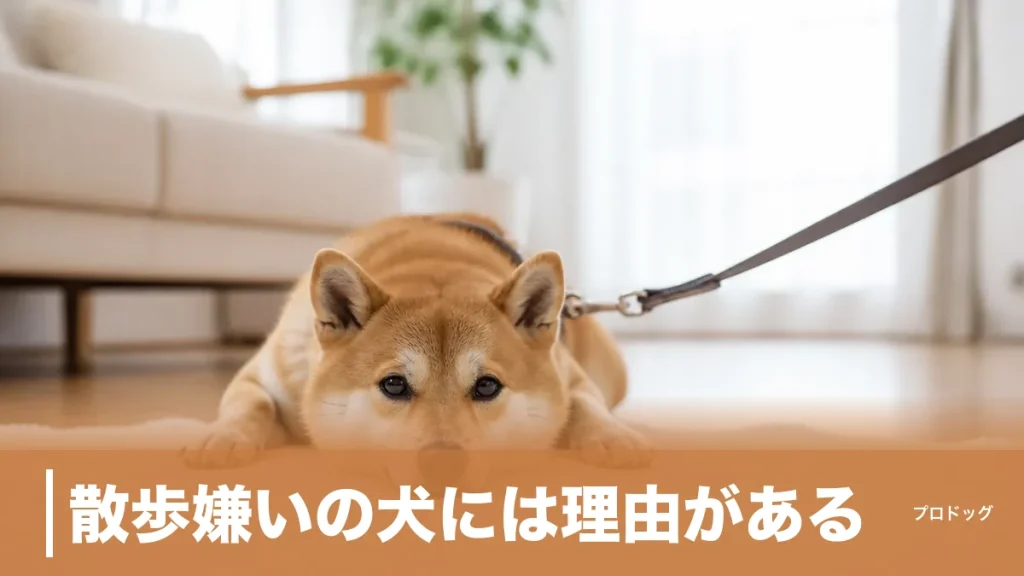 散歩嫌いの犬には理由がある｜原因と克服ステップ・無理やりNGなワケも解説のアイキャッチ画像