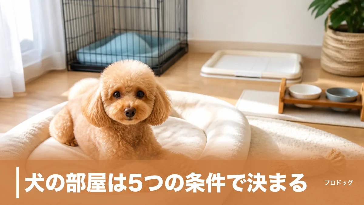 犬の部屋は5つの条件で決まる｜広さの目安・室温24〜26度・NG配置まで解説のアイキャッチ画像