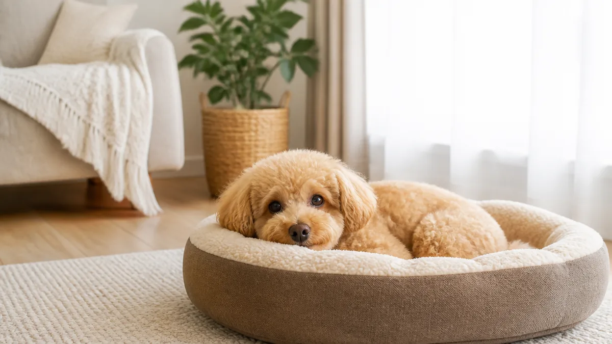 犬の寝場所は3条件で決まる｜室内のベスト位置とNGスポット・季節別の整え方を解説のアイキャッチ画像