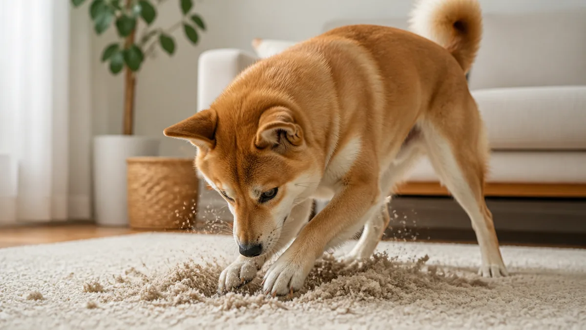 犬が床を掘るのはなぜ?まず知っておきたい基本の習性の解説画像