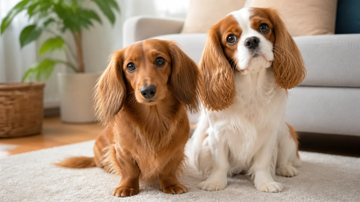 小型の垂れ耳犬で人気の2犬種｜ダックスとキャバリアの解説画像