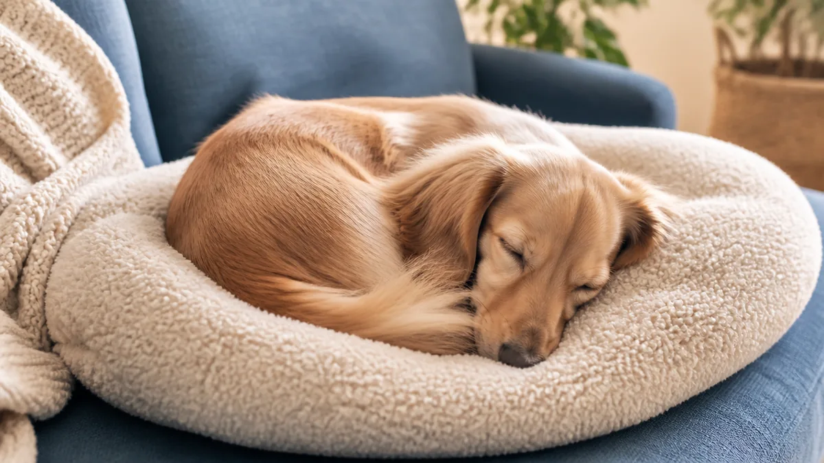 犬が丸まって寝る6つの理由|本能と気持ちが詰まった寝相の解説画像