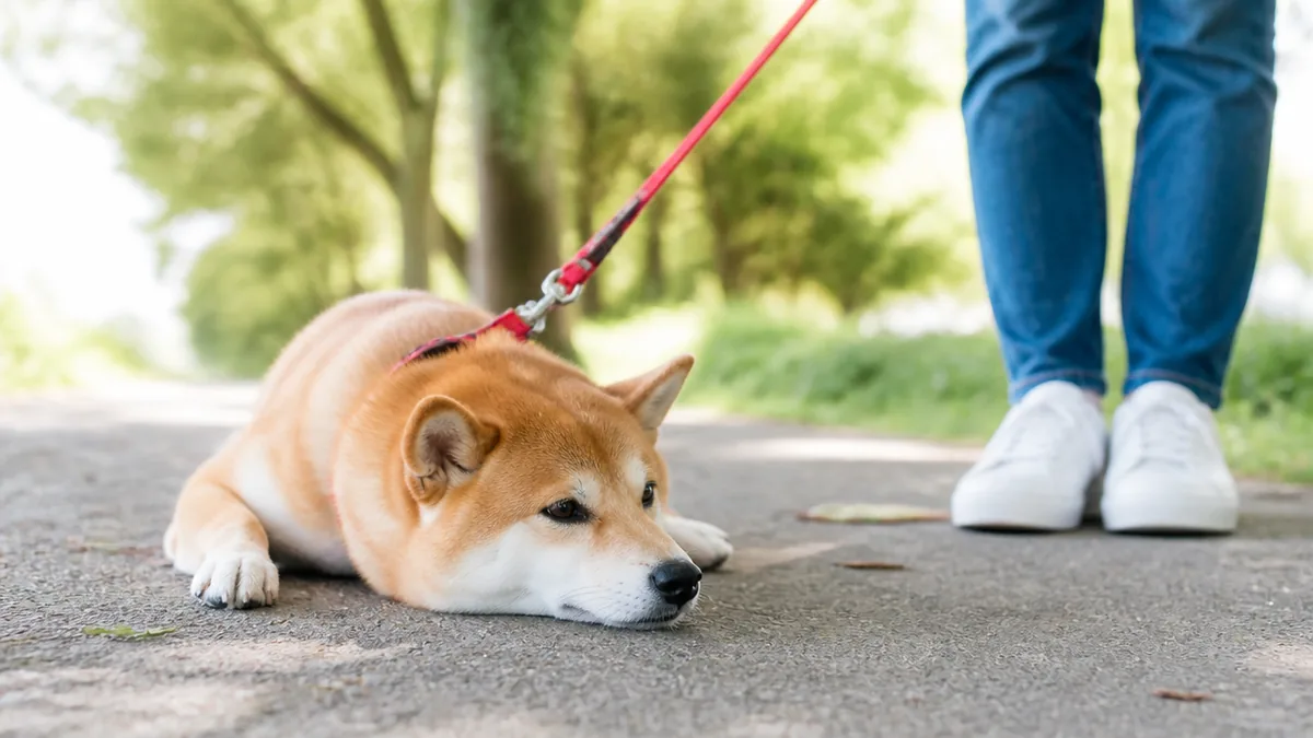 散歩を嫌がる犬の理由は7つ｜無理やりはNG！今日からできる克服ステップを解説のアイキャッチ画像