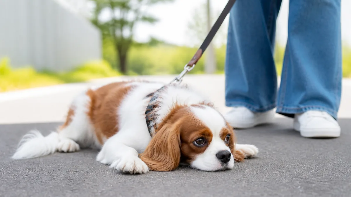 散歩を嫌がる犬が見せるサインは4つ｜立ち止まり・伏せ・後ずさりの本音の解説画像