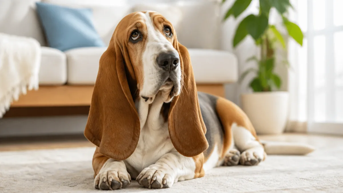 耳が長い犬6犬種の魅力｜バセットハウンドはなぜ耳が長い？垂れ耳ケアのコツも解説のアイキャッチ画像