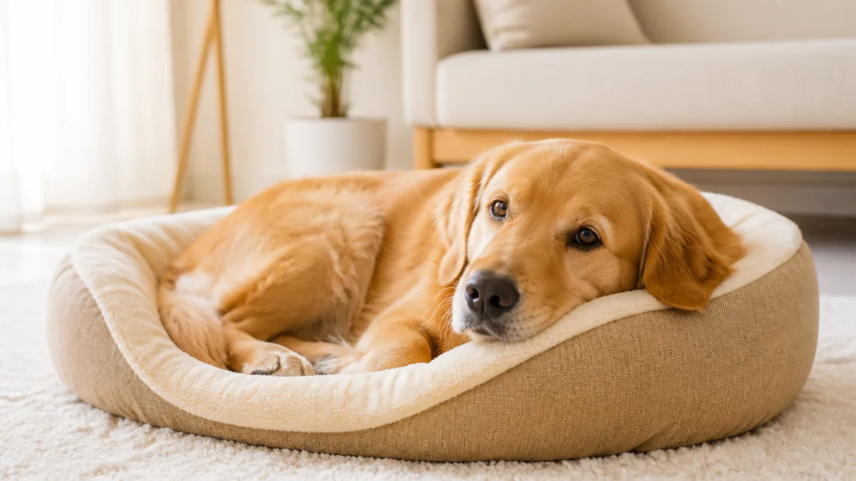 犬の寝る場所はどこがいい?安心できる部屋の位置とNGスポット・年齢別の工夫を解説のアイキャッチ画像