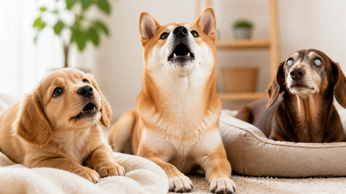 子犬・成犬・シニアで夜泣きの意味はこう変わるの解説画像