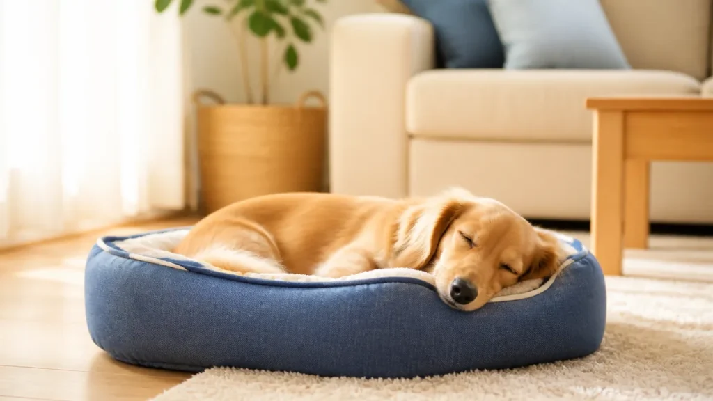 犬の寝る場所はどこがいい？失敗しない室内の選び方と避けるべき5つのNGスポットを解説のアイキャッチ画像