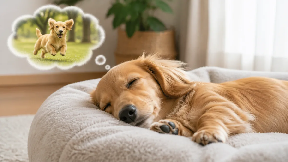 犬がキュンキュンと寝言を言うのは楽しい夢のサイン？鳴き方でわかる気持ちと注意点も解説のアイキャッチ画像