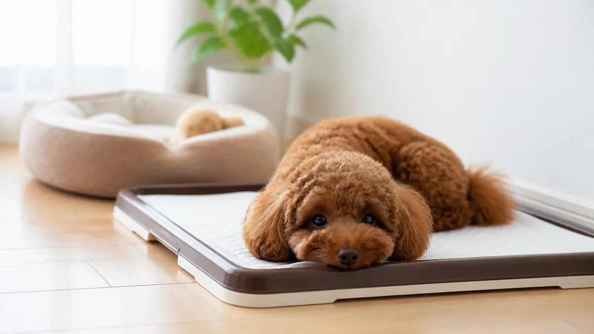 犬がトイレで寝るのをやめさせたい前に|放置していい?いつまで様子見?の解説画像