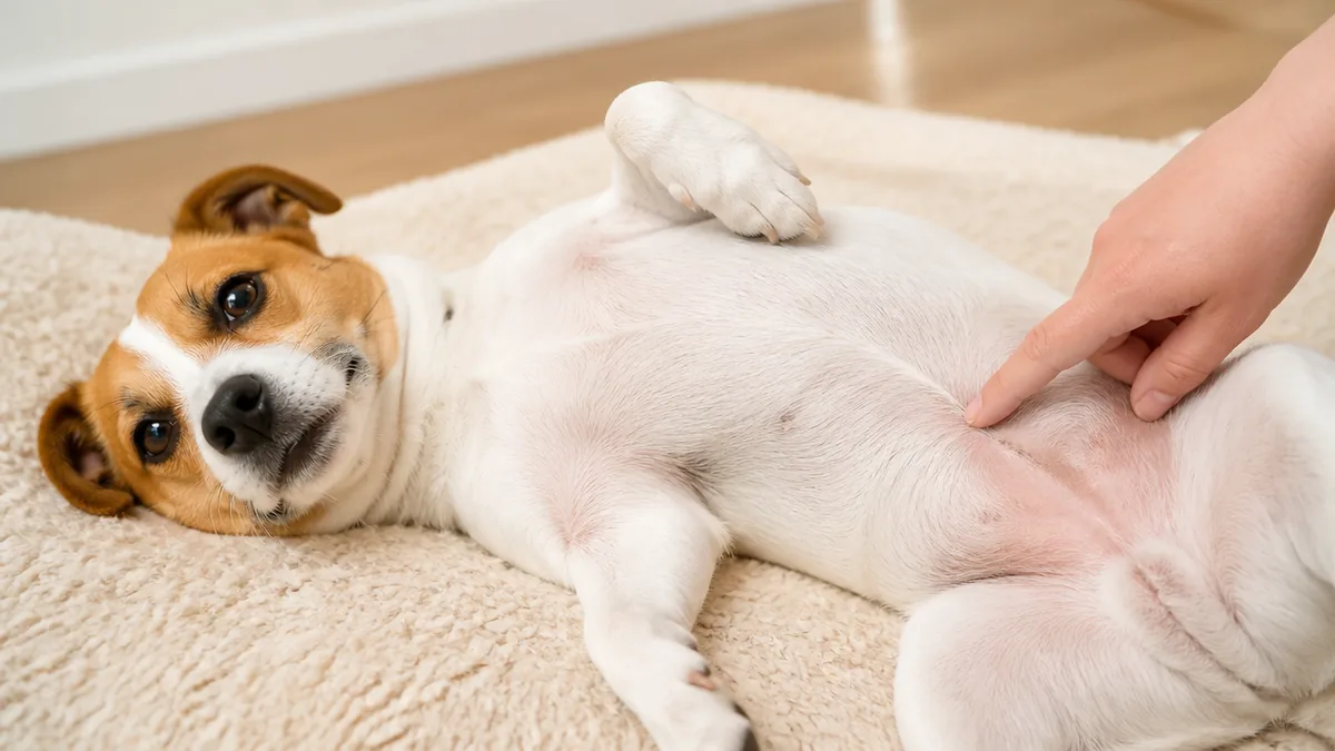なぜ犬のへそは平らで目立たないの?の解説画像