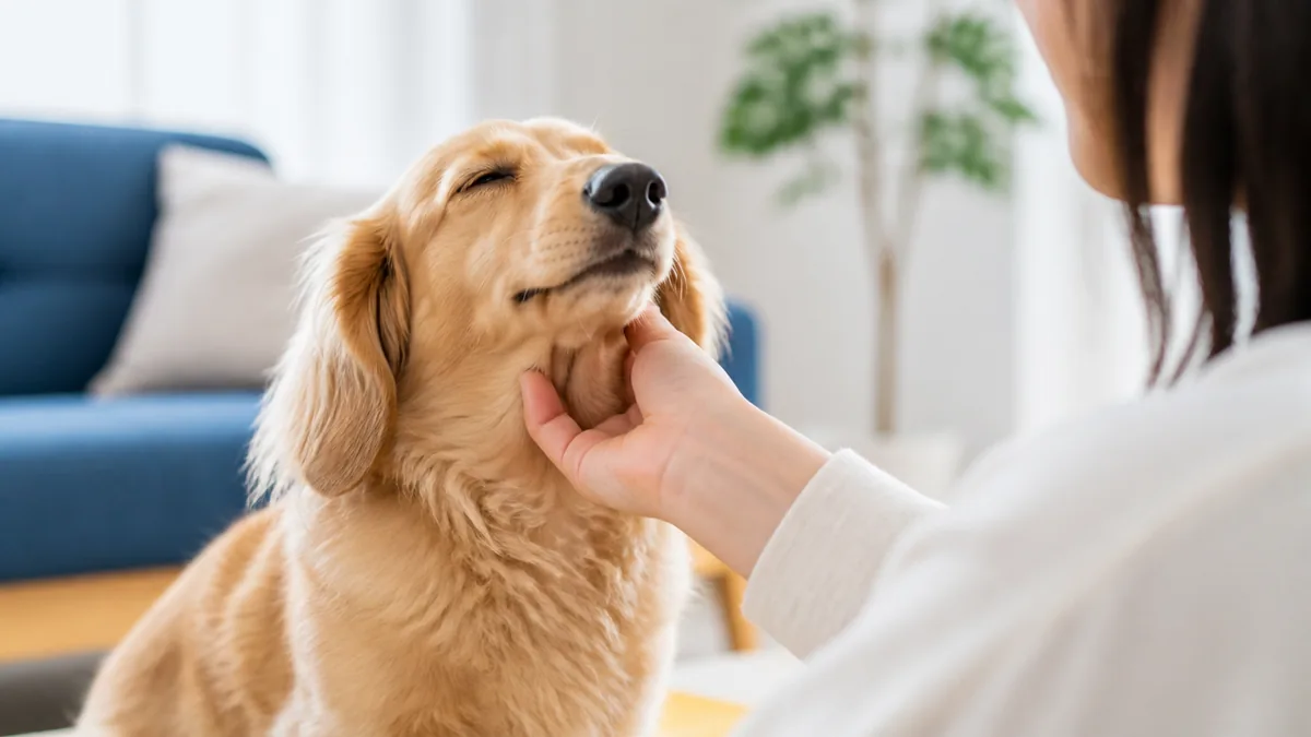 犬が触られて嬉しい所は7か所｜とろける撫で方と嫌がるサインの見分け方も解説のアイキャッチ画像