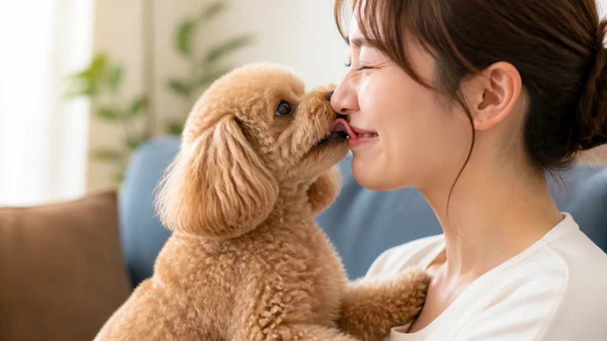 犬が顔をなめてくるのはなぜ？行動のルーツから解説の解説画像