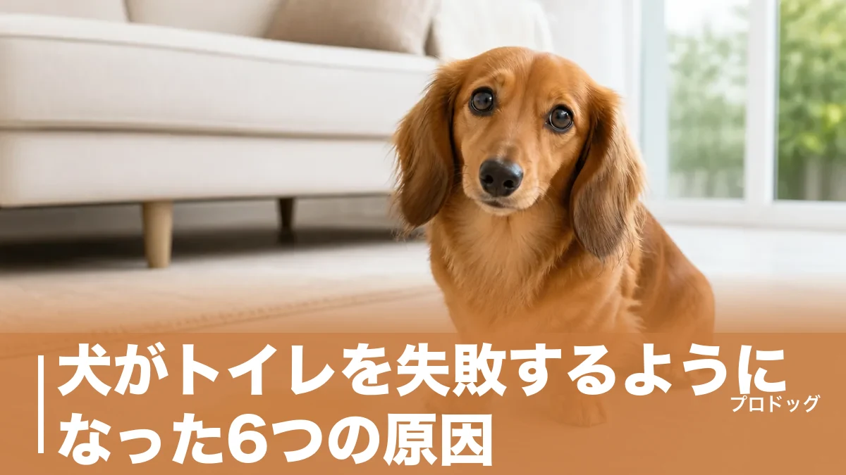 犬がトイレを失敗するようになった6つの原因|今日から直す5ステップとNG対応も解説のアイキャッチ画像
