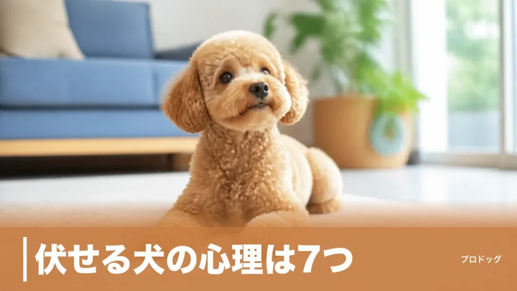 伏せる犬の心理は7つ｜自分から伏せる理由と今日からできる教え方3ステップのアイキャッチ画像