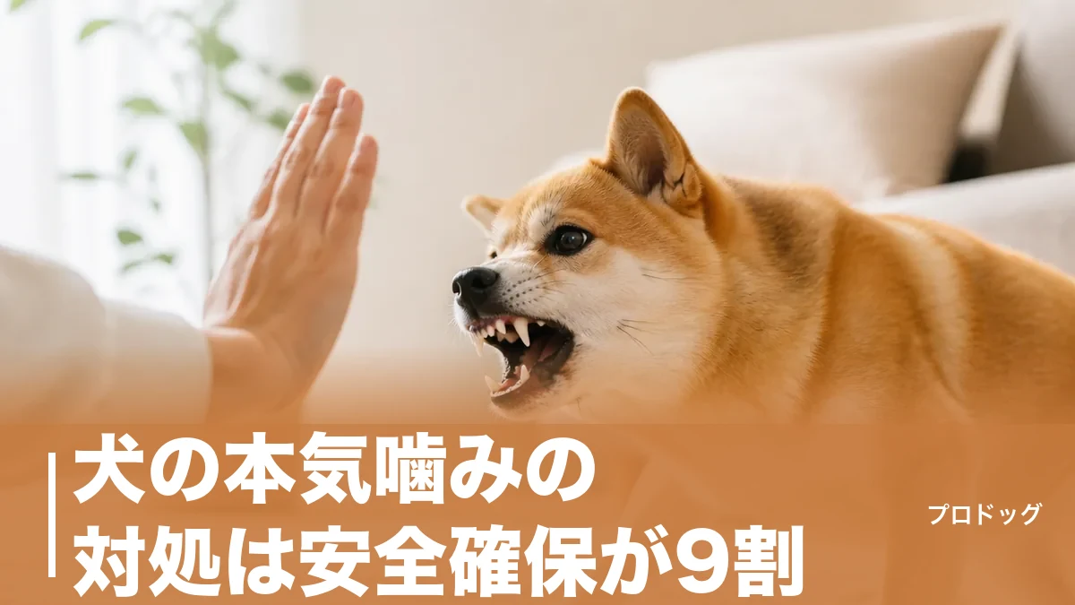 犬の本気噛みの対処は安全確保が9割｜叱ると悪化する理由と改善8ステップを解説のアイキャッチ画像