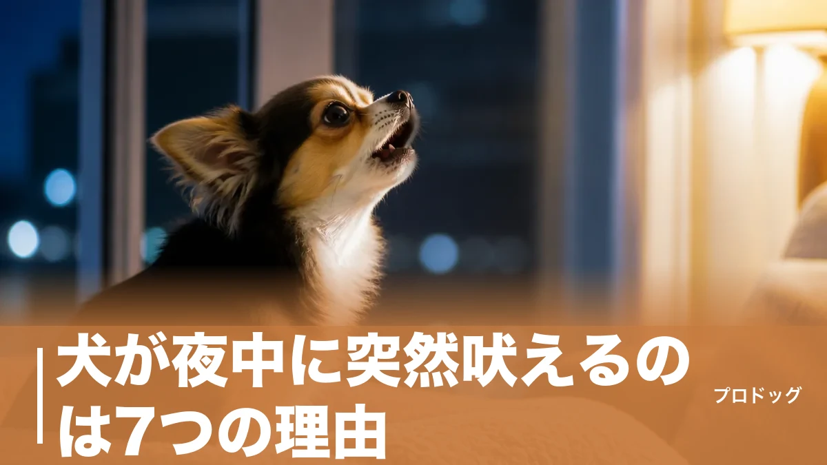 犬が夜中に突然吠えるのは7つの理由｜今夜からできる対策と放置NGなサインも解説のアイキャッチ画像