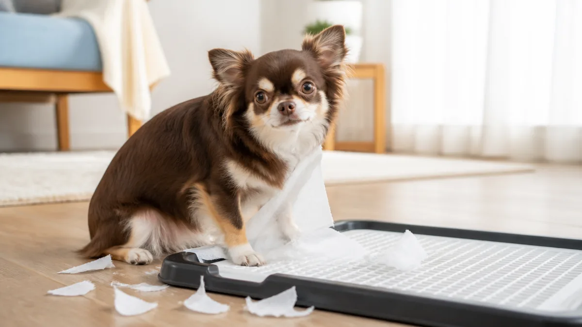 犬がトイレシートを破る4つの理由｜イタズラではなく理由があるの解説画像
