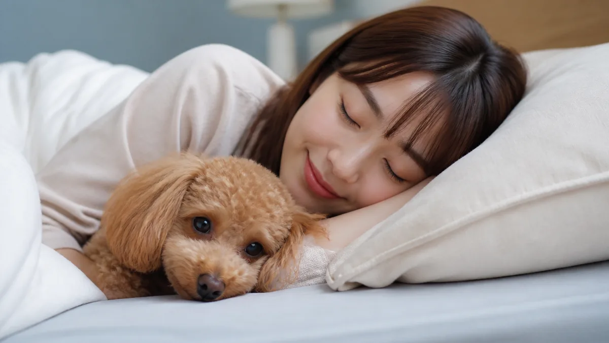 枕元・顔の横を選ぶ犬は何を求めているのかの解説画像