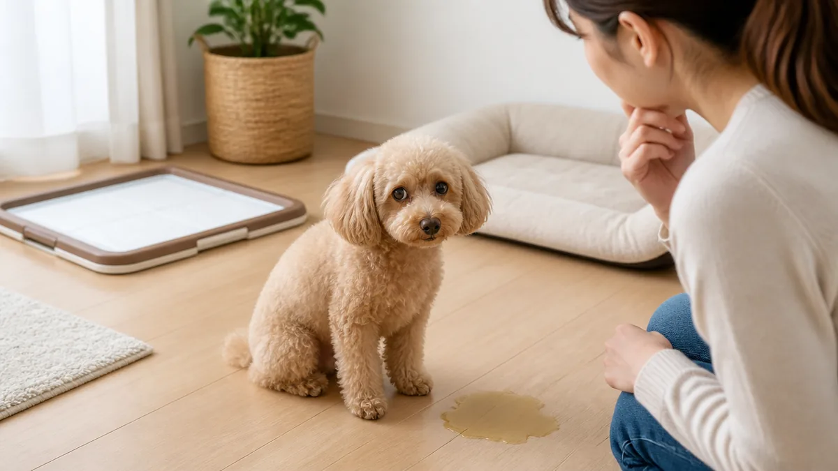 犬がトイレを失敗するようになった時に最初に確認する3つのことの解説画像